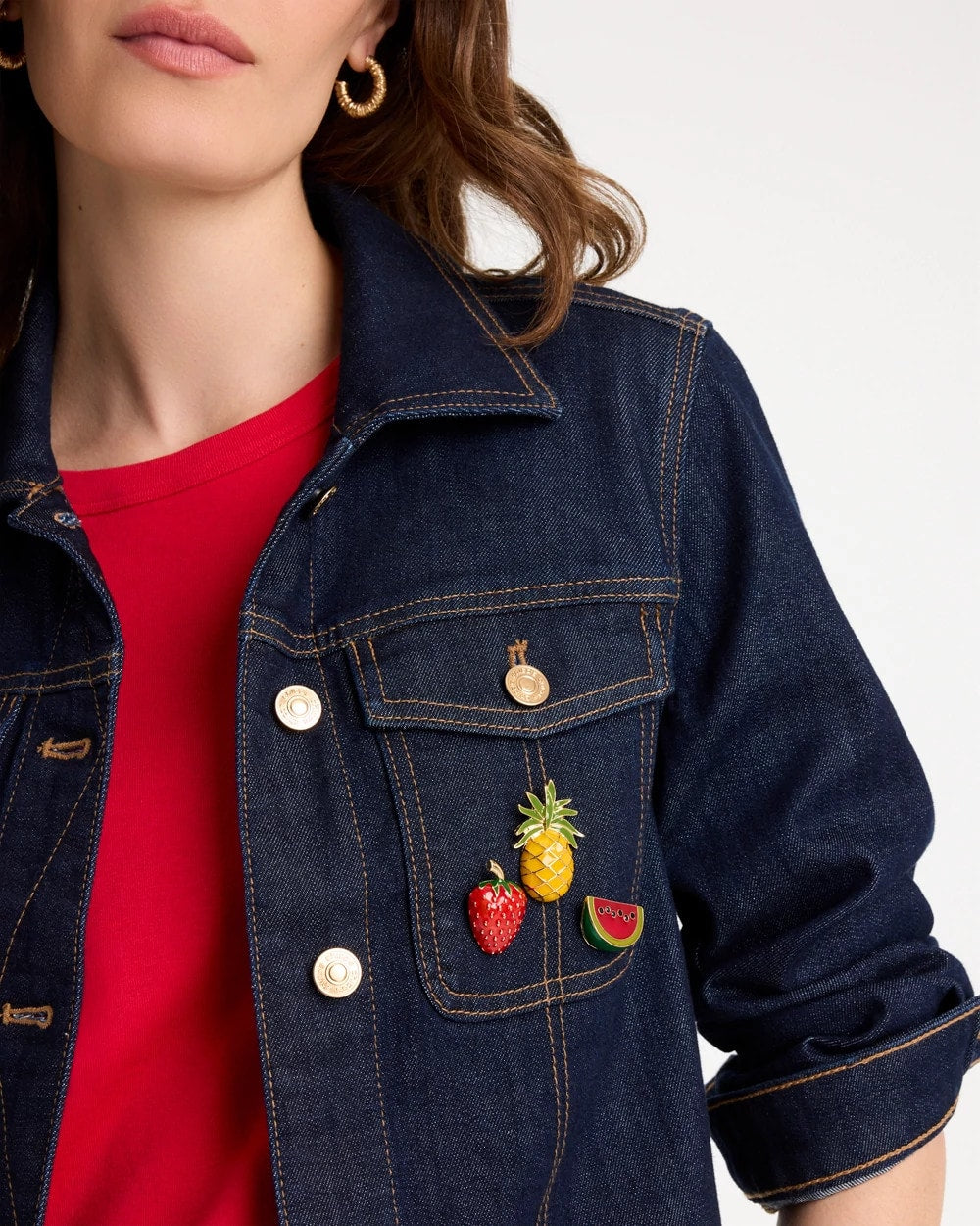 Chico's Outlet Multi Fruit Brooch Set