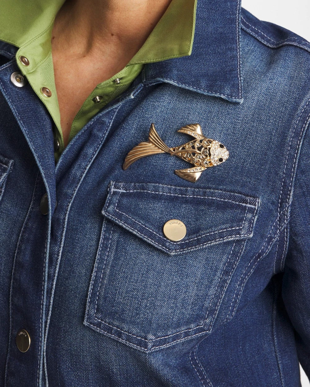 Chico's For Sale Gold Koi Fish Brooch