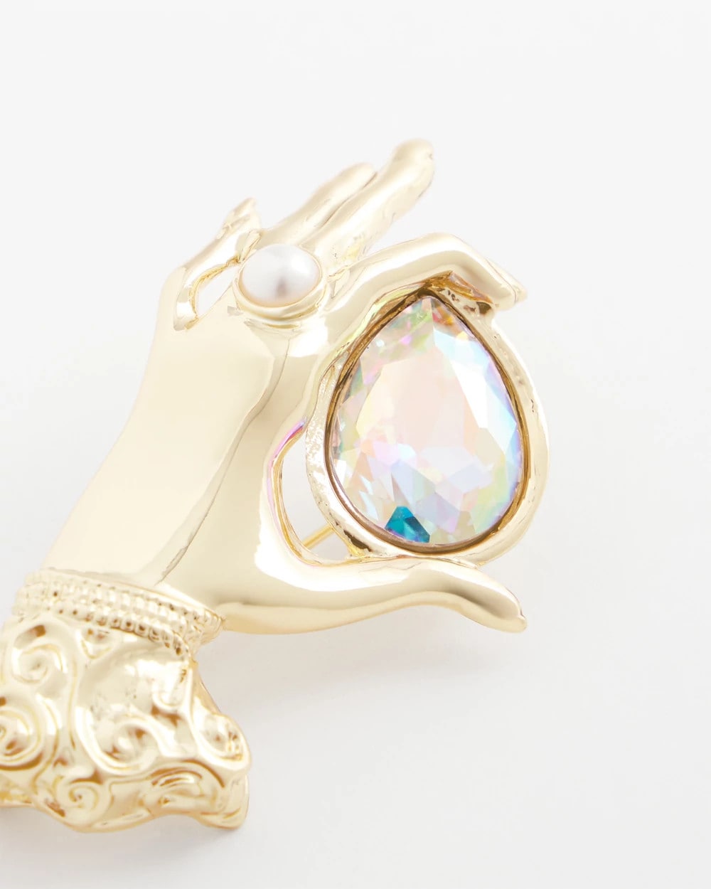 Chico's Online Gold Fortune Teller Gem Brooch