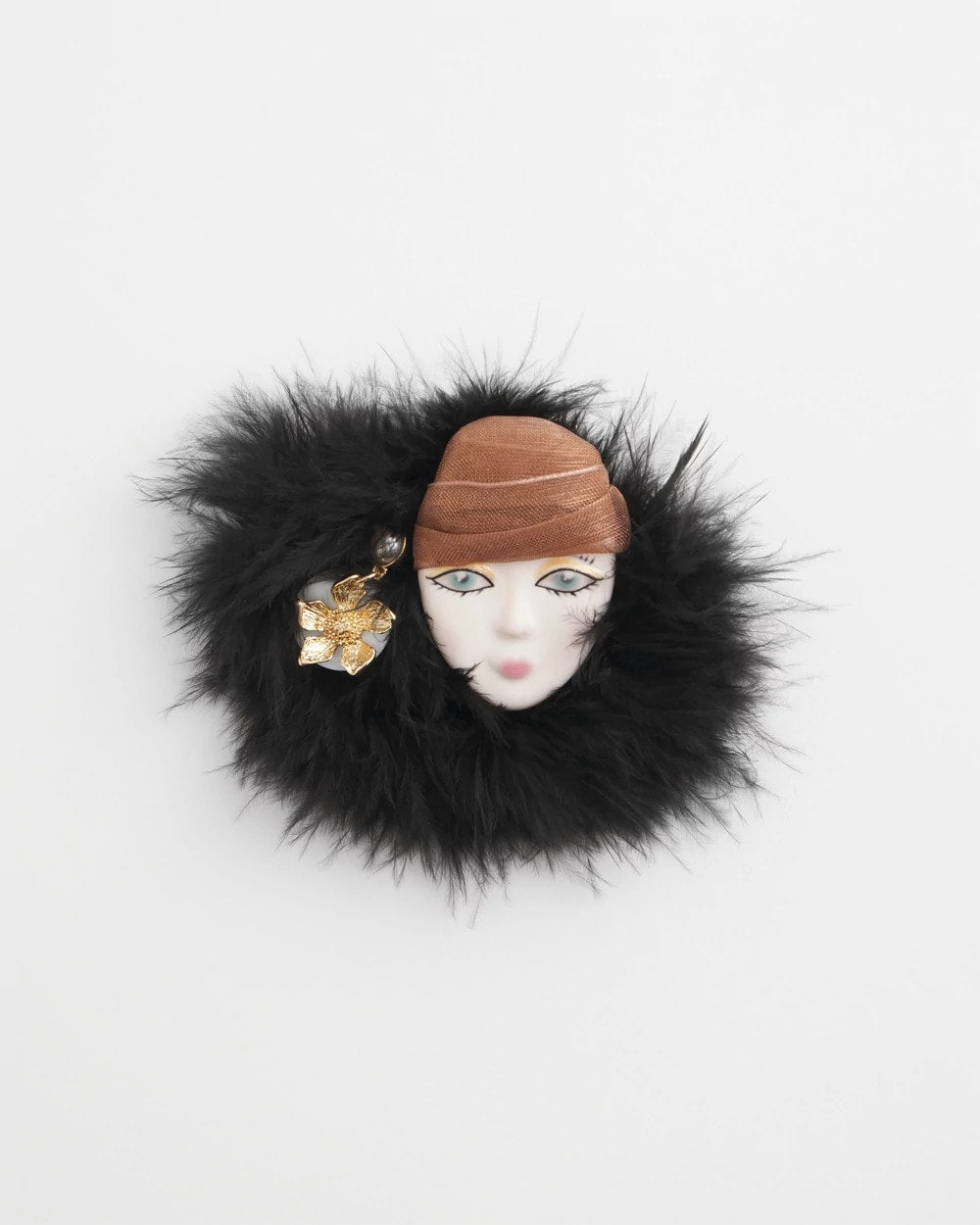 Chico's Discount Multi Feathered Lady Brooch