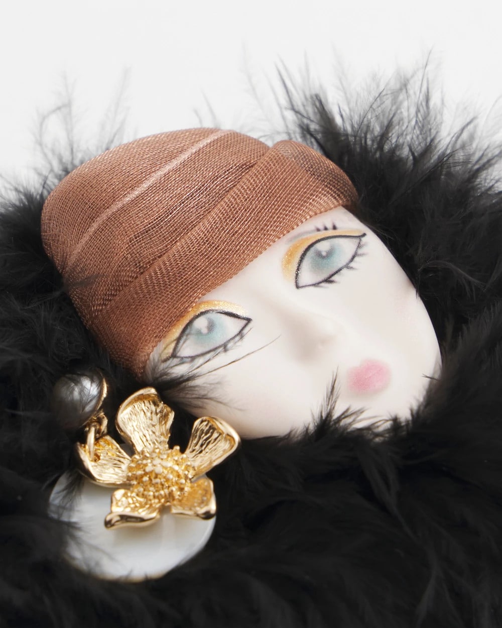 Chico's Discount Multi Feathered Lady Brooch