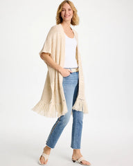 Chico's For Sale Cream Long Knit Fringe Ruana