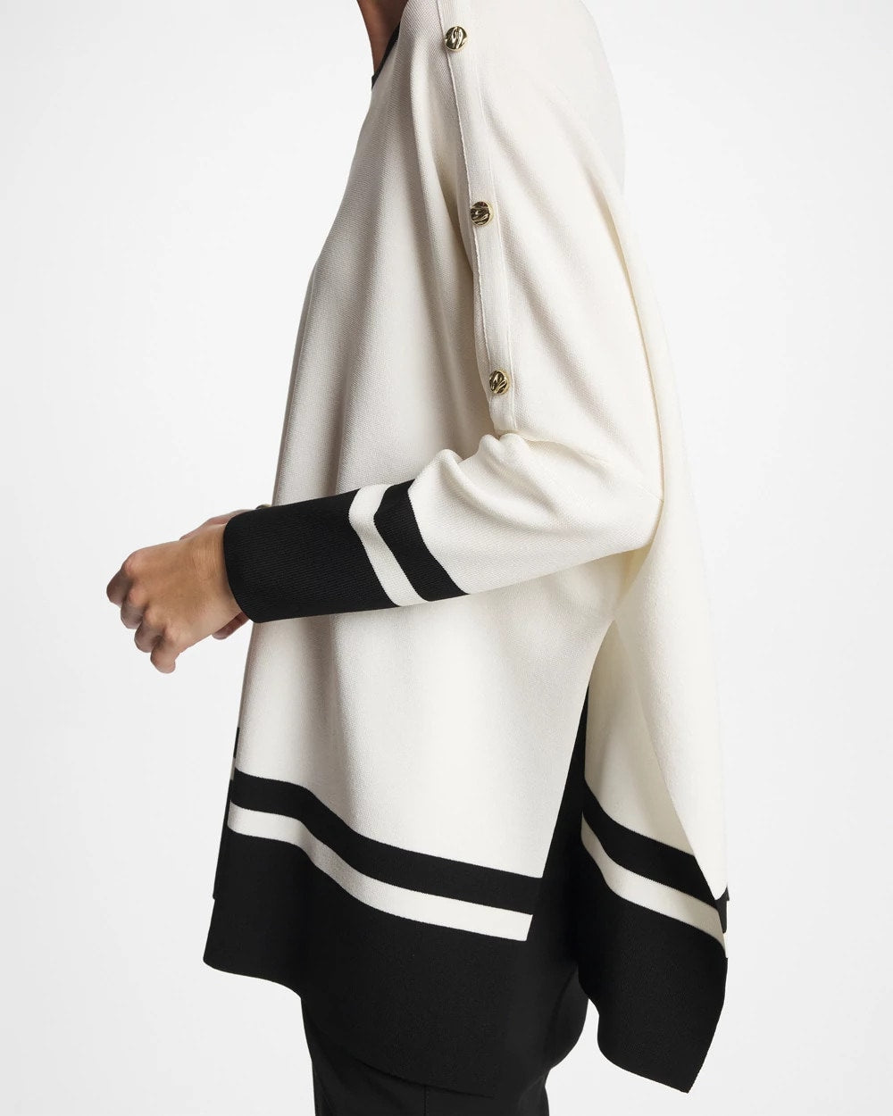 Chico's For Sale Ecru Button Detail Poncho