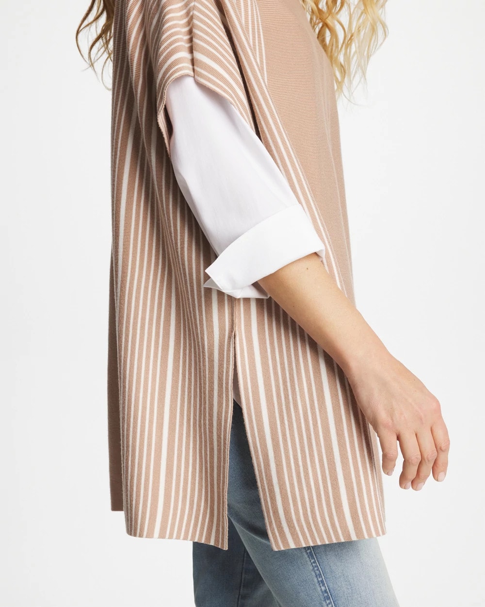 Chico's Outlet Vanilla Chai Turtleneck Sweater Poncho