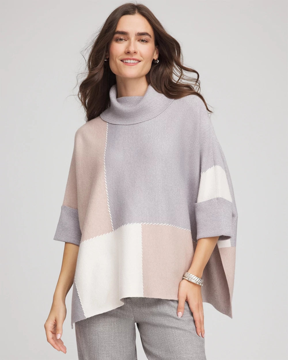 Chico's Online Birch Quilted Chic Cowlneck Poncho