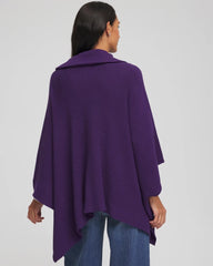 Chico's For Sale Purple Elixir Rhinestone Zip-Collar Sweater Poncho
