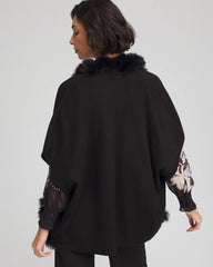 Chico's Online Black Faux Fur Cocoon