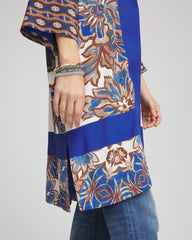 Chico's Outlet English Cream Crepe Long Printed Kimono