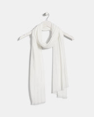 Chico's Outlet White Lurex Oblong Scarf