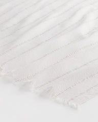 Chico's Outlet White Lurex Oblong Scarf