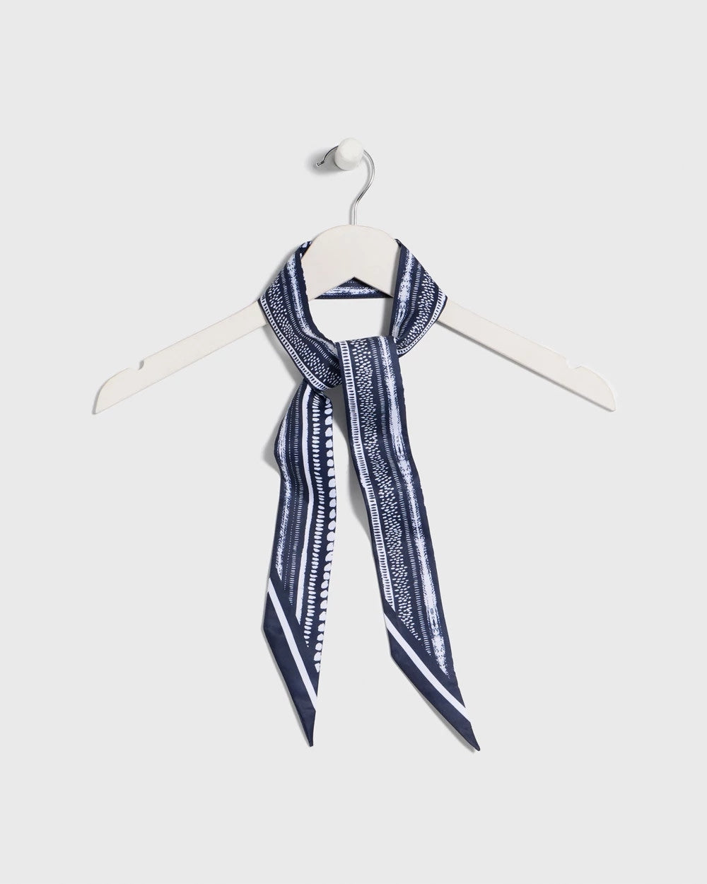 Chico's On Sale Navy Printed Skinny Scarf