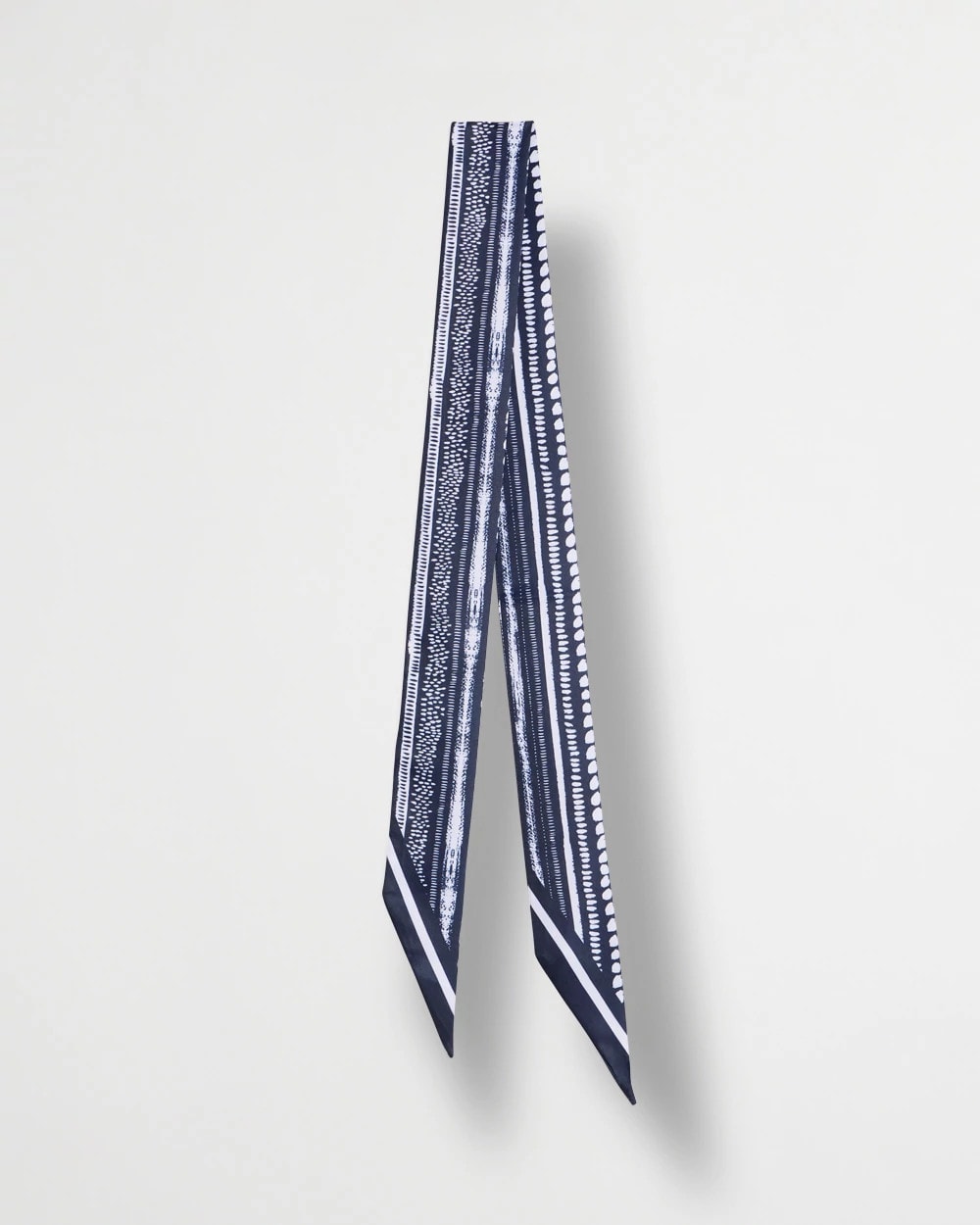 Chico's On Sale Navy Printed Skinny Scarf