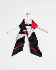 Chico's On Sale Black Polka Dot Floral Square Scarf
