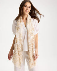 Chico's For Sale Neutral Foiled Oblong Scarf
