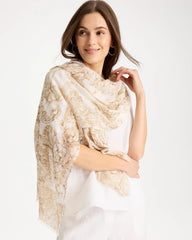 Chico's For Sale Neutral Foiled Oblong Scarf
