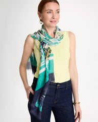 Chico's Online Topanga Green Printed Oblong Scarf
