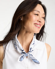 Chico's Sale Passport Blue Beach Square Scarf