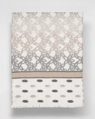 Chico's Discount Neutral Neutral Paisley Polka Dot Oblong Scarf