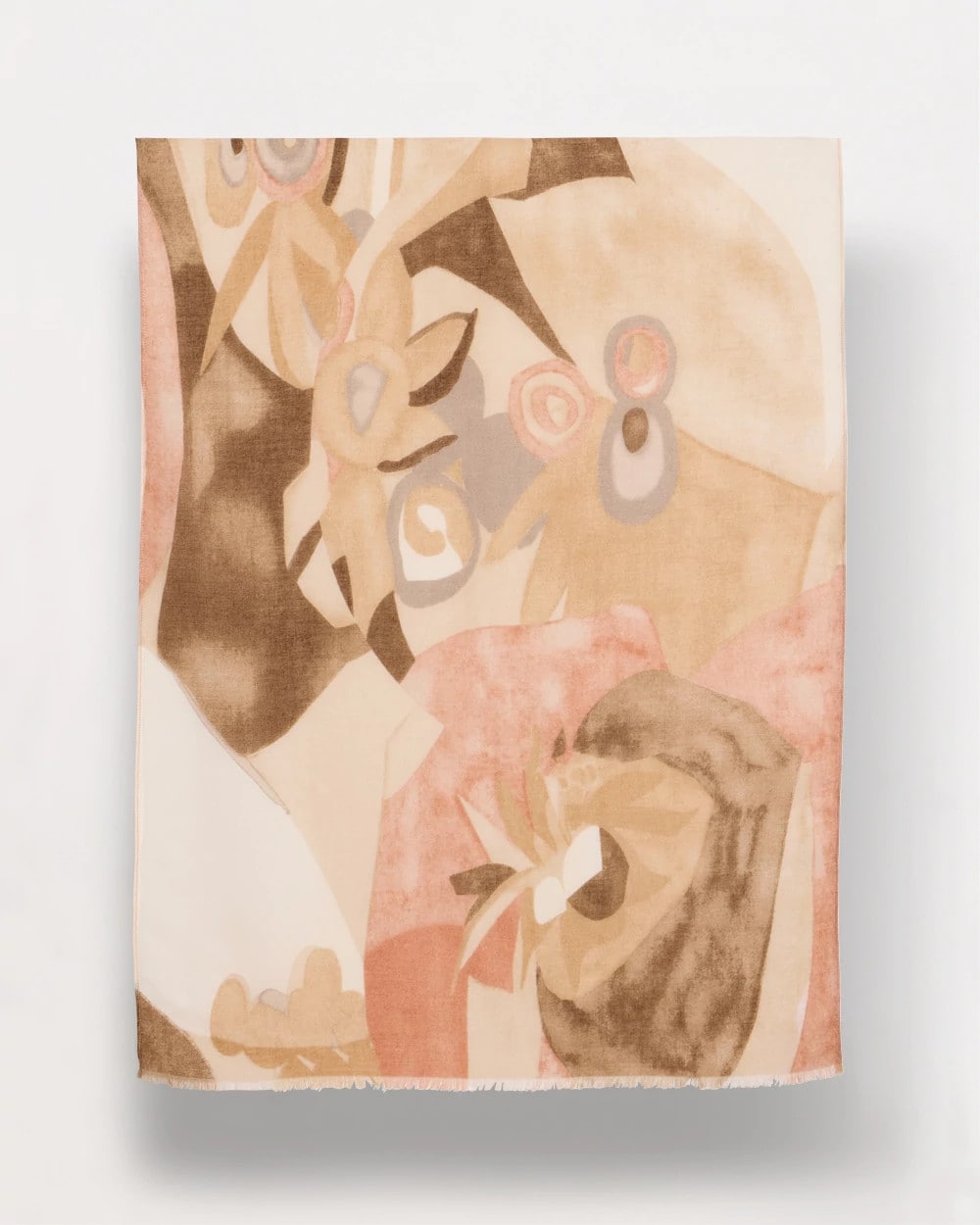 Chico's Outlet Neutral Neutral Floral Oblong Scarf