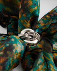 Chico's On Sale Silver Silvertone Knot Scarf Ring