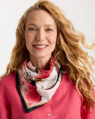 Chico's Sale Ecru Botanic Burst Square Scarf
