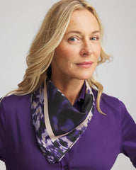 Chico's On Sale Black Fjord Flora Square Neckerchief Scarf