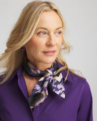 Chico's On Sale Black Fjord Flora Square Neckerchief Scarf