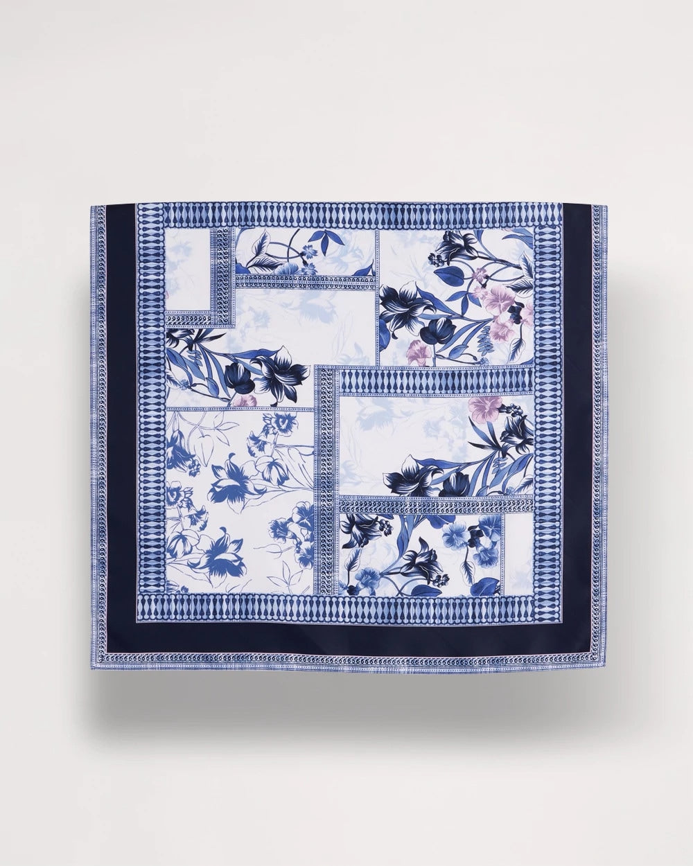 Chico's Discount Amparo Blue Ellie Sprigs Square Scarf