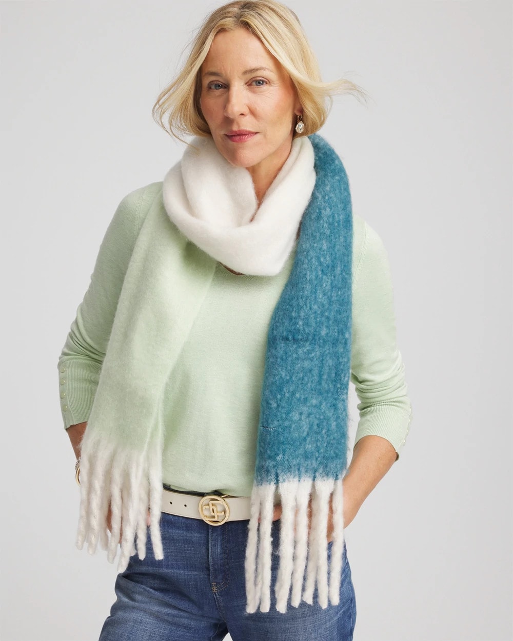 Chico's Sale Cool Multi Cozy Ombre Oblong Scarf