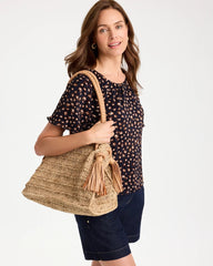 Chico's On Sale Natural Chico's x Romi Boho 4-Tassel Tote