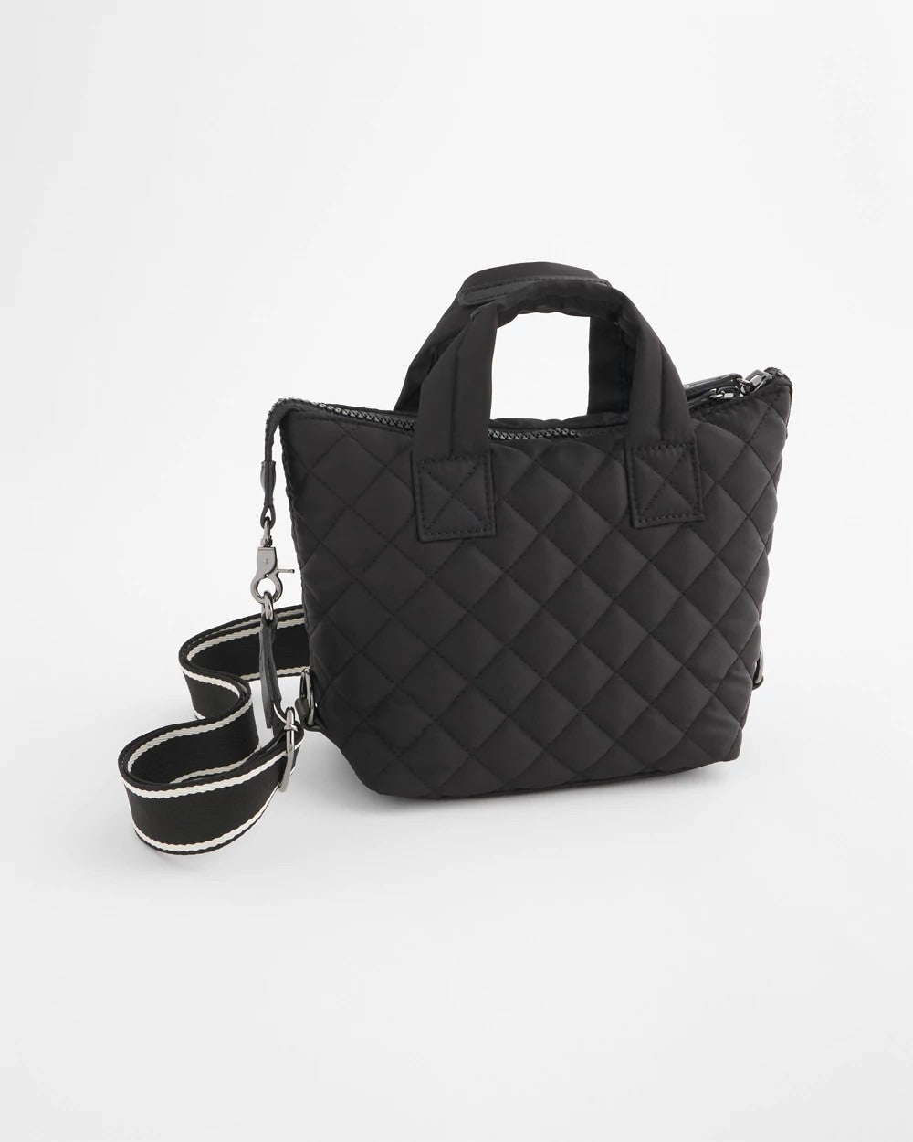 Chico's Online Black Quilted Cross Body Sport Tote Bag