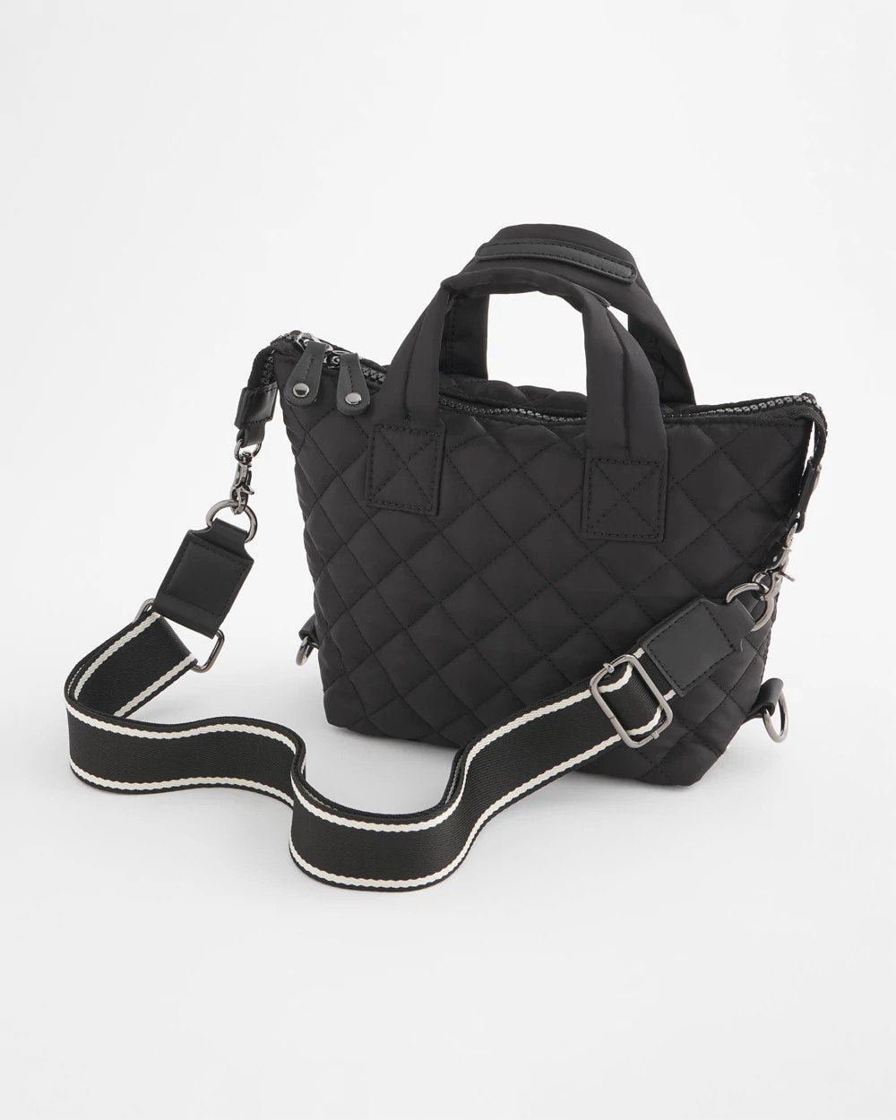 Chico's Online Black Quilted Cross Body Sport Tote Bag