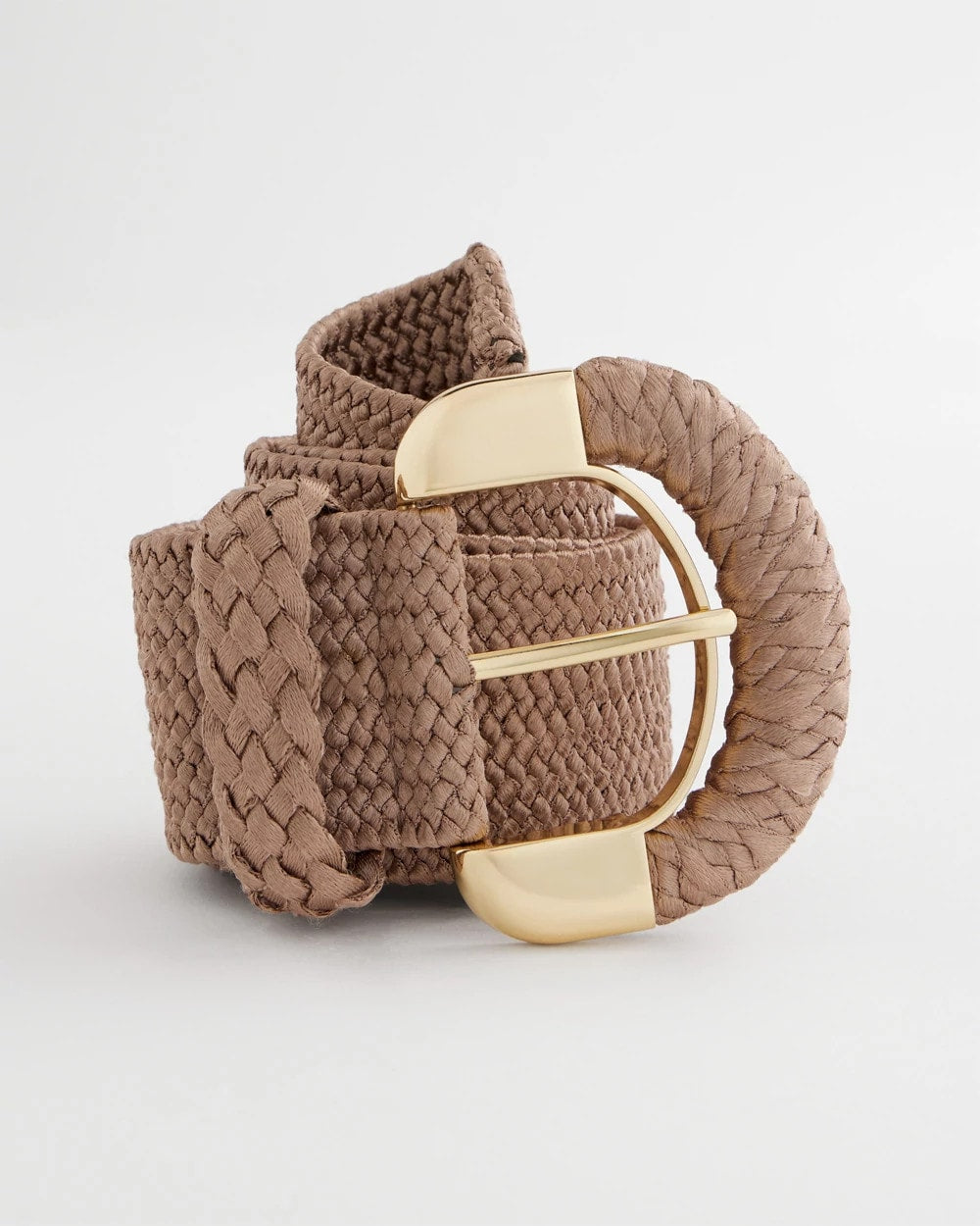 Chico's For Sale Taupe Satin Stretch Metal Belt