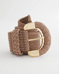 Chico's For Sale Taupe Satin Stretch Metal Belt