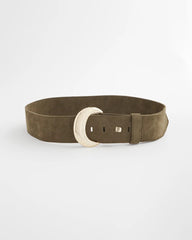 Chico's Discount Green Green Faux Suede Sash Belt