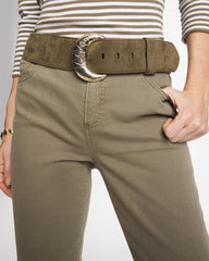 Chico's Discount Green Green Faux Suede Sash Belt