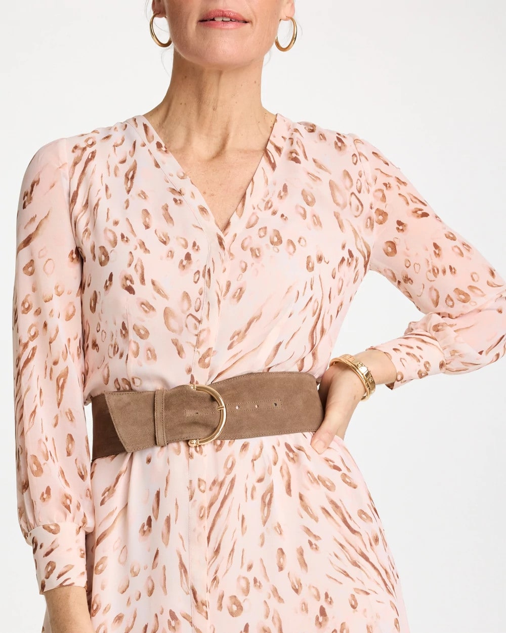 Chico's Online Topaz Smoke Suede Pull Through Sash Belt