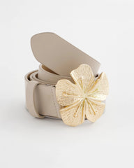 Chico's Discount Neutral Floral Buckle Trouser Belt