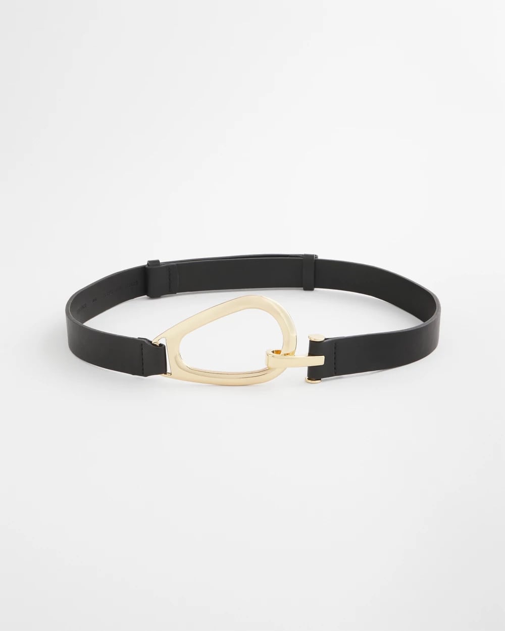 Chico's Sale Black Interlock Buckle Slouch Belt