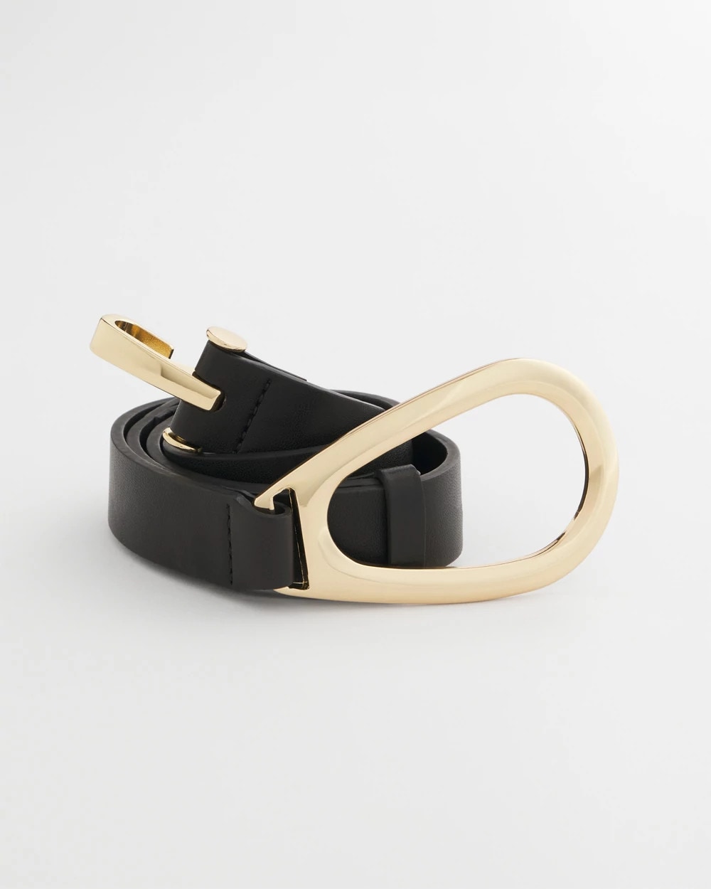 Chico's Sale Black Interlock Buckle Slouch Belt