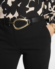 Chico's Sale Black Interlock Buckle Slouch Belt