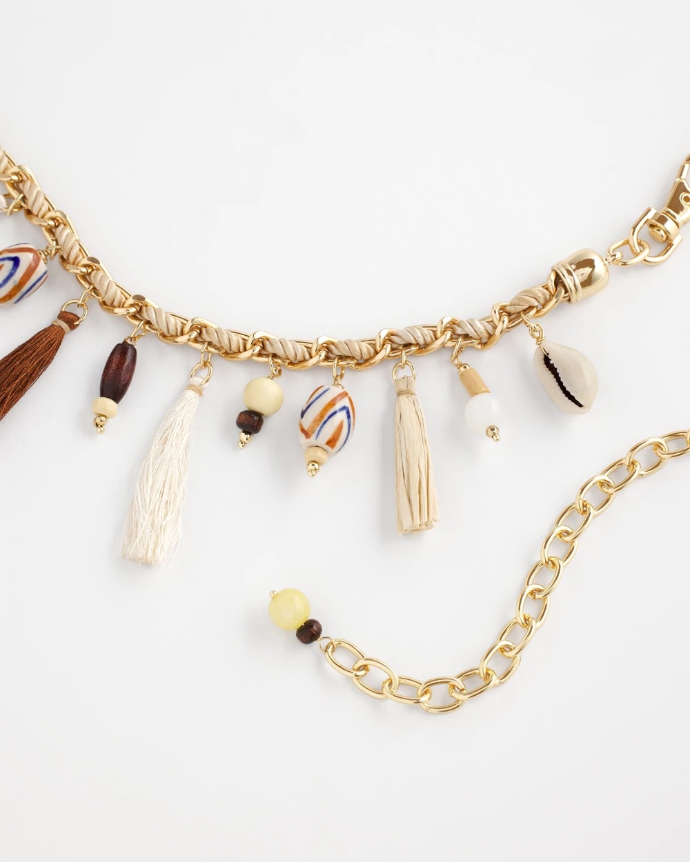 Chico's For Sale Natural Novelty Beaded Chain Belt