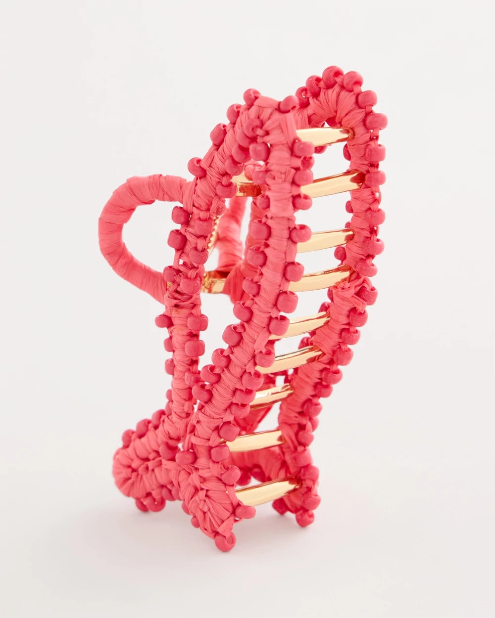 Chico's On Sale Coral Coral Fish Raffia Hair Clip