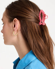 Chico's On Sale Coral Coral Fish Raffia Hair Clip