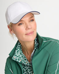 Chico's Online Alabaster Baseball Piping Perforated Sport Hat