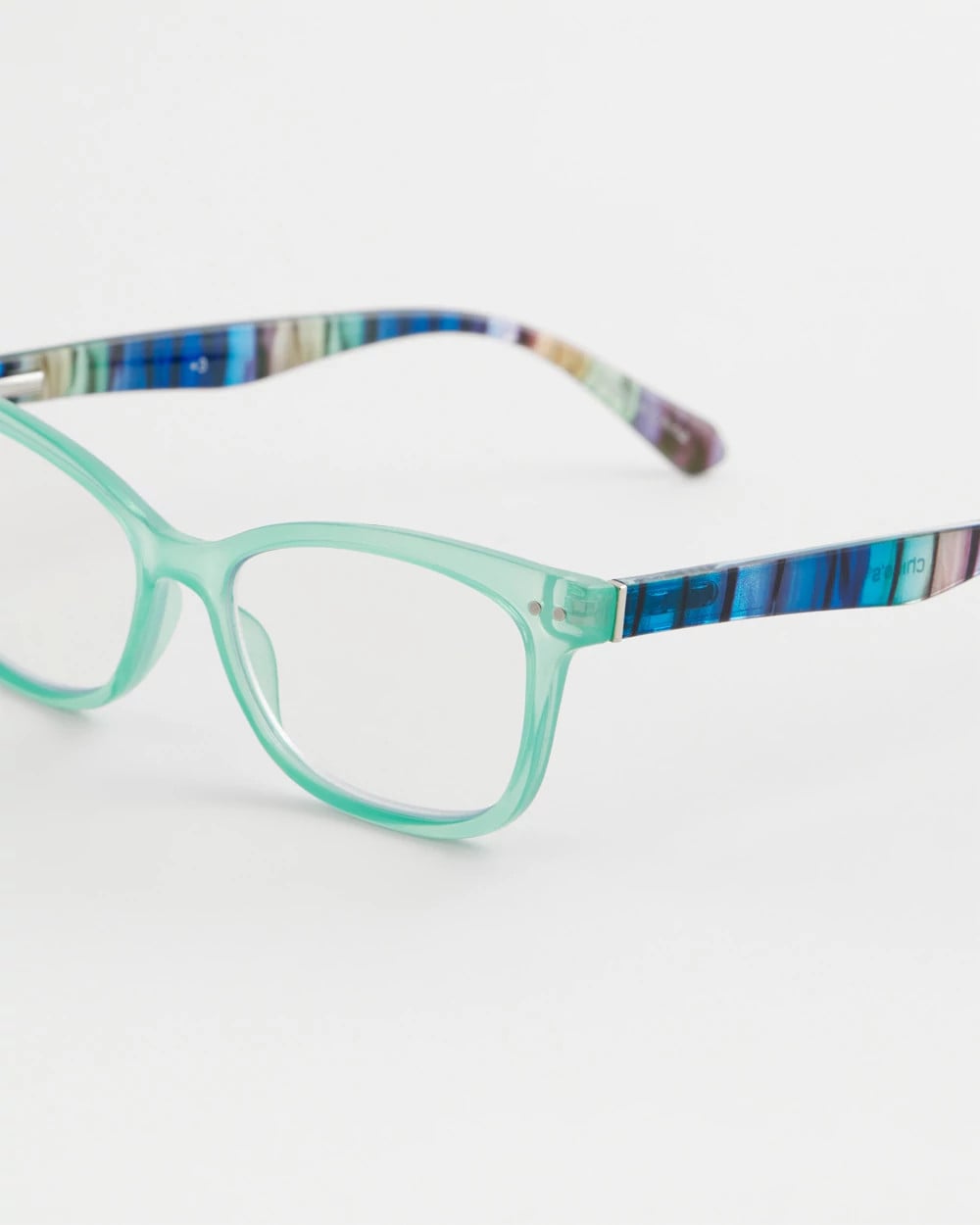 Chico's Sale Green Multi-Stripe Square Readers