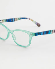 Chico's Sale Green Multi-Stripe Square Readers