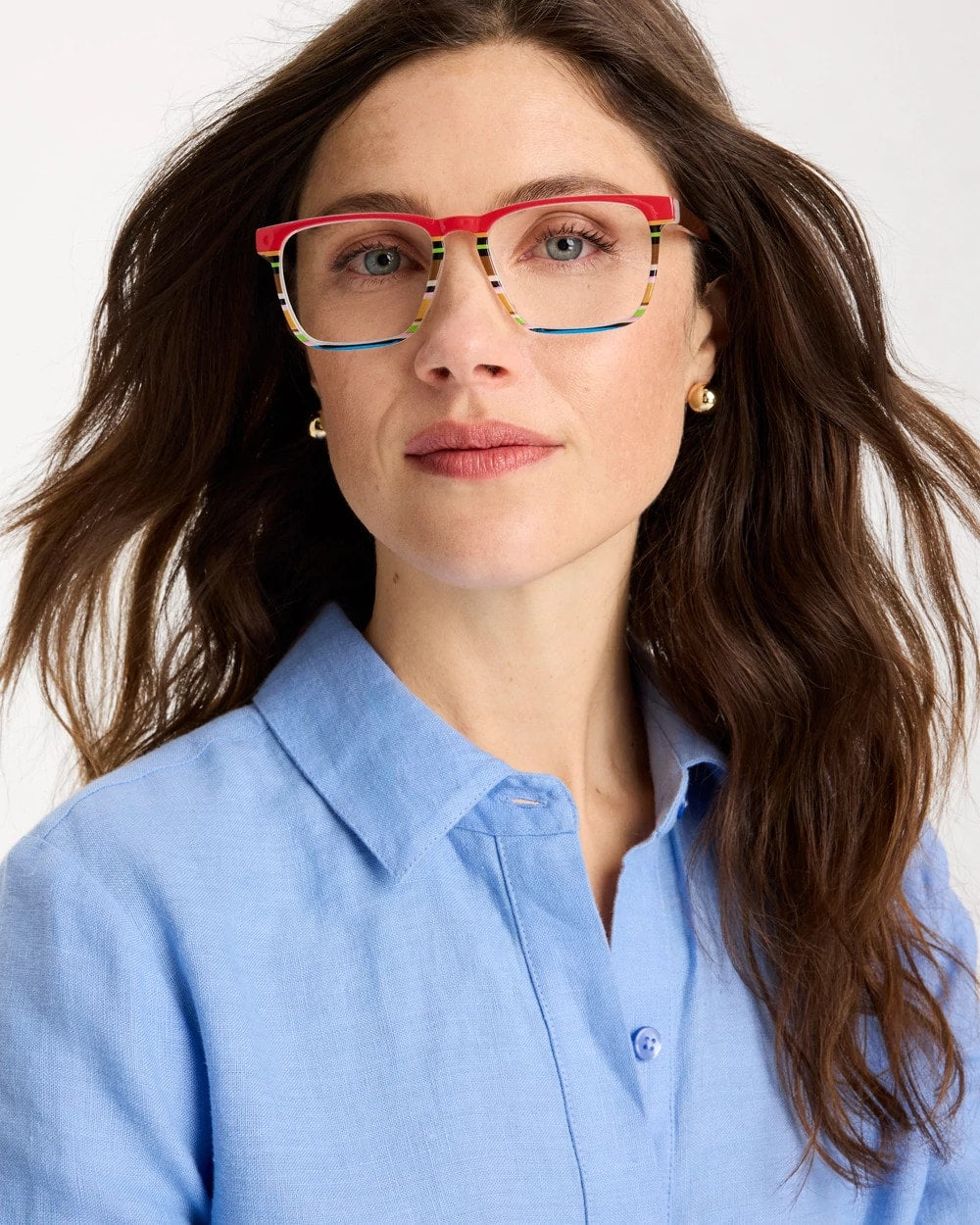 Chico's Online Multi Red Striped Readers