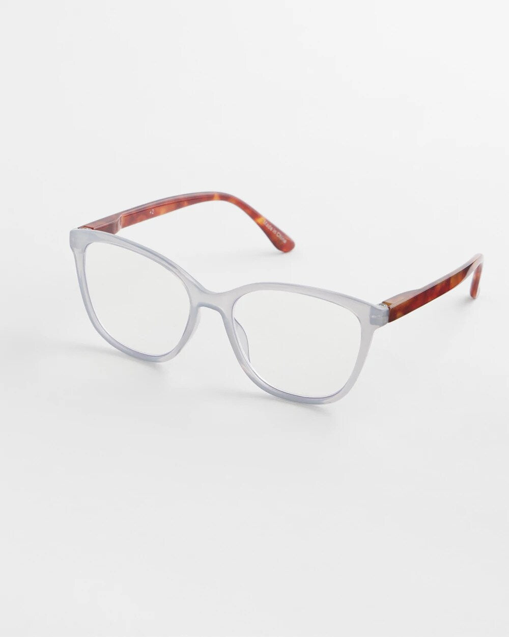 Chico's Online Light Blue Opaque Color Block Readers