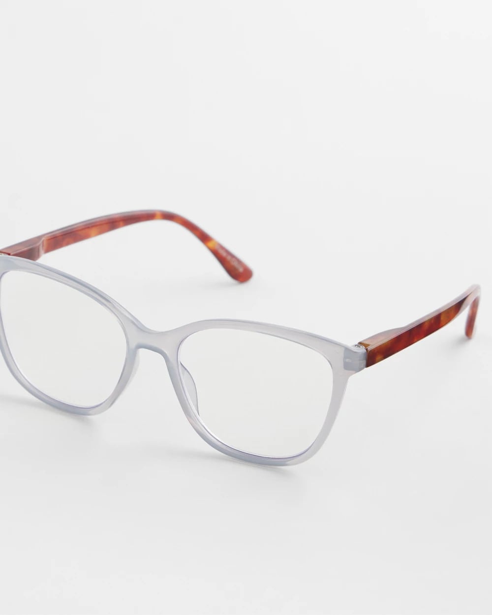 Chico's Online Light Blue Opaque Color Block Readers